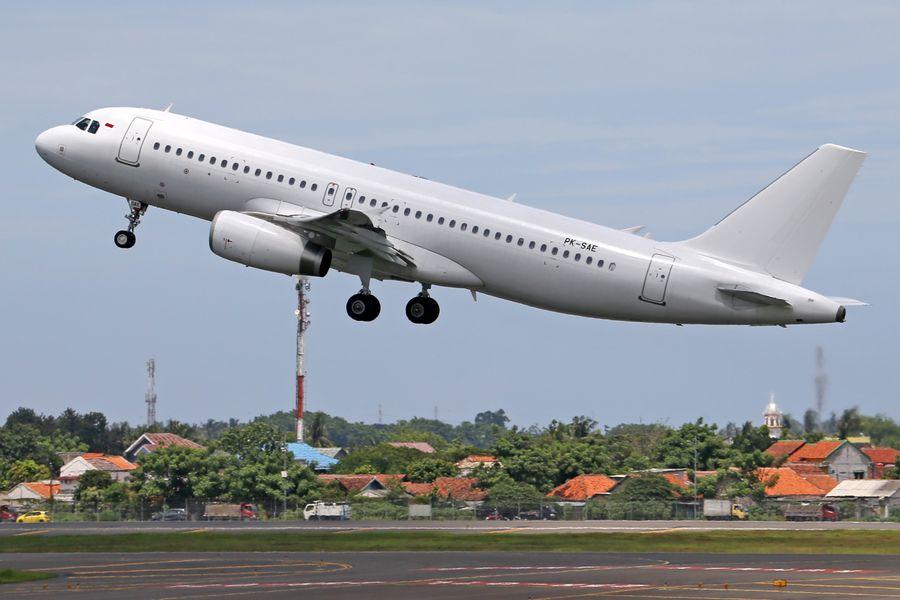 Passenger aircraft taking off