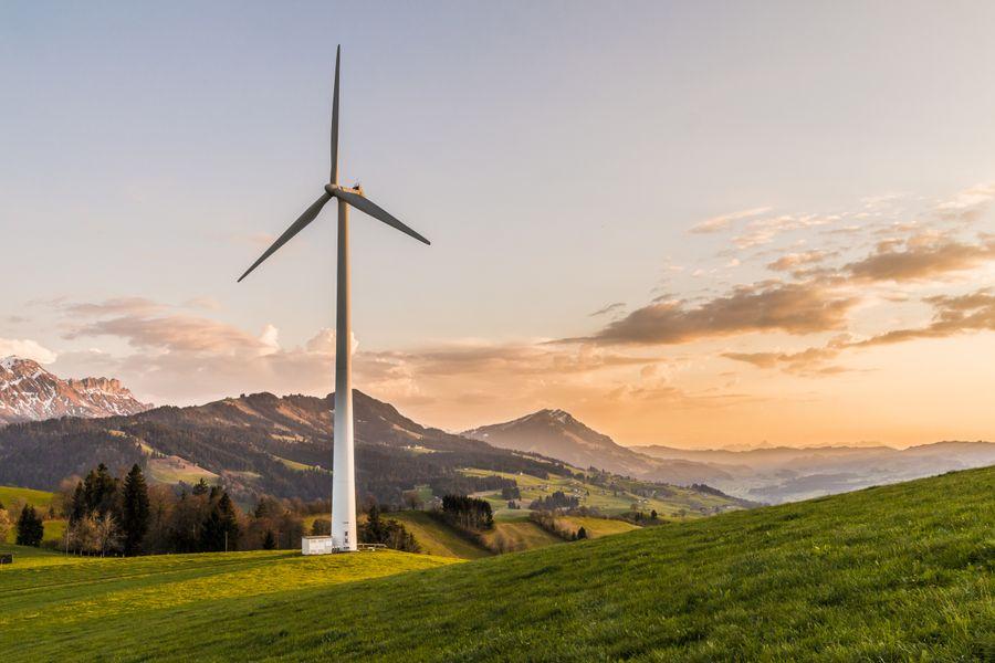 Wind turbine generating renewable energy